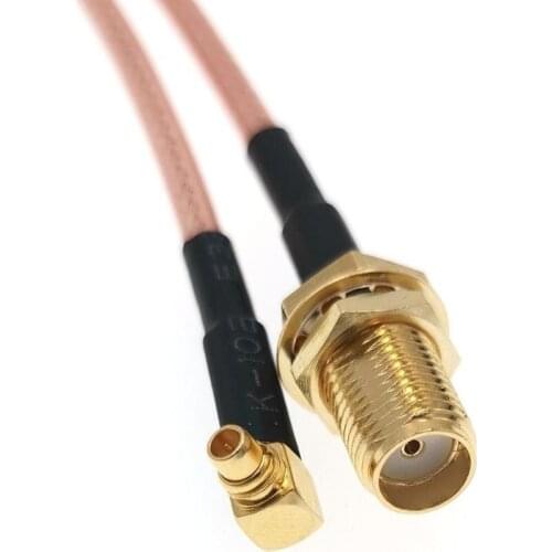 SMA Female To MMCX Male Right Angle RG316 30CM RF Pigtail Jumper Cable