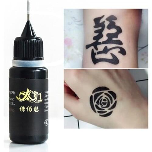 6 Colors Lasting Juice Tattoo Cream Safe Waterproof DIY Tattoo Gel Tool No Pain Natural Effect Long Lasting Natural TSLM1