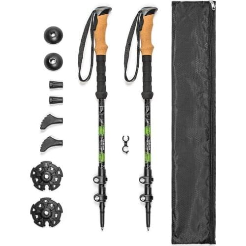 Extensible Outdoor Walking Stick Pole Nordic Hiking Extremely Impact Resistant Walking Adjust 3 Aluminum Telescopic Ski Poles