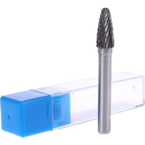 Type 8mm Head Tungsten Carbide Rotary Tool Burr Die Grinder Drill Bit 6mm Shank