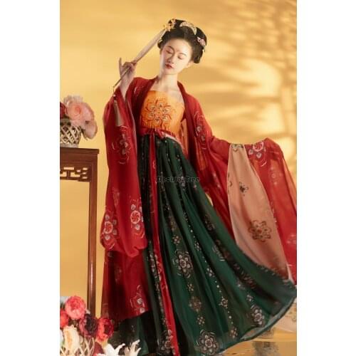 2021 chinese traditional women tang dynasty hanfu dress retro hanfu suit chinese cosplay ancient oriental performance costume