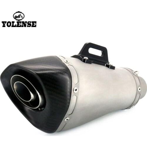 For HONDA CB400 CB600F CB650F CB1000R CBR600RR CBR1000RR CB500F Inlet 51MM Motorcycle Modified Carbon Fiber Exhaust Muffler Pipe