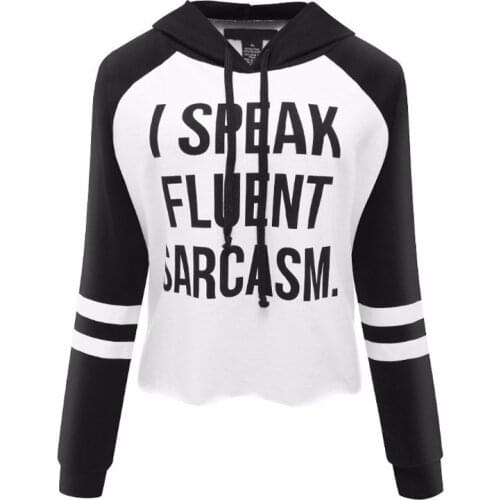 2019 Spring Fashion Womens New Designer Hoodies Long Sleeved Letter Print Short Sweatshirts Large Size Female Pullovers W128