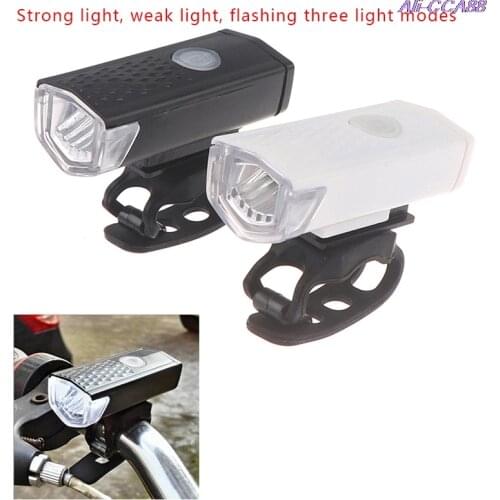 1 Set Waterproof USB Rechargeable Front LED Bike Lights Cycling Lamp Accessories