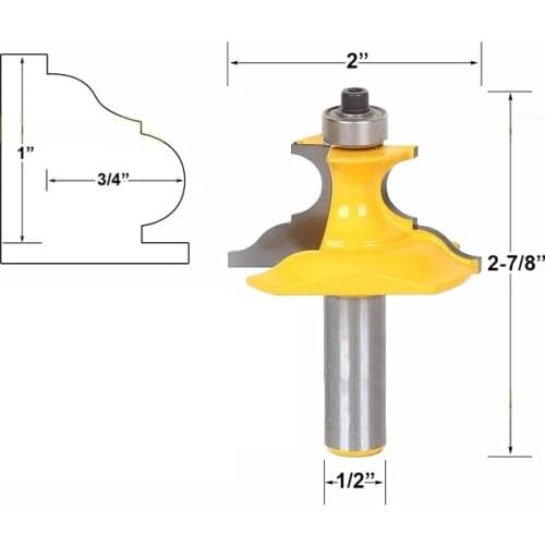 1pc 12mm 1/2" Shank Beading Router Bit Pedestal Base & Small Furniture Molding Bit Line for Woodworking Tool MC03120