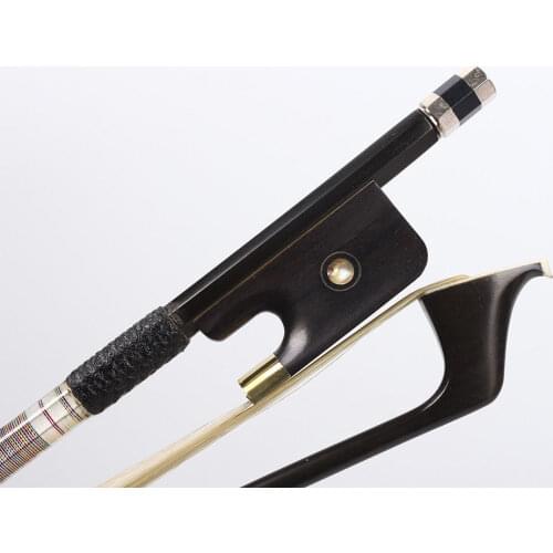 1Pcs Advance 4/4 Cello Bow Black Carbon FIber Ebony Frog Natural HorseTail