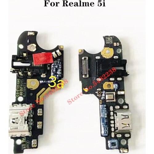100% Original USB Charging Port Dock MIC Flex cable For OPPO Realme 5i Quick Charge Charger Plug With Microphone Headphone Jack