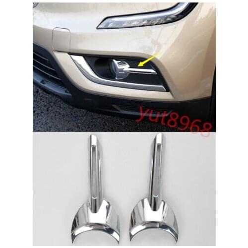 2PCS Chrome Front Fog Light Lamp Cover Trim For Renault Koleos 2017 2018