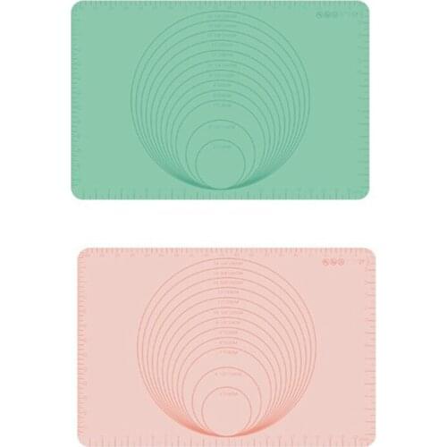 2 Pcs Silicone Baking Mat with Digital Scale,Non-Stick Baking Mat for Fondant/Cookies/Pizza Dough,60X40 CM CNIM Hot