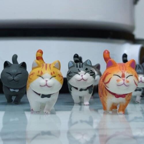 3pcs Mini Cats Car Dashboard Toys For Kids Gifts Girls Home Decoration In Auto Accessories Cartoon Cute Figures Car Ornaments