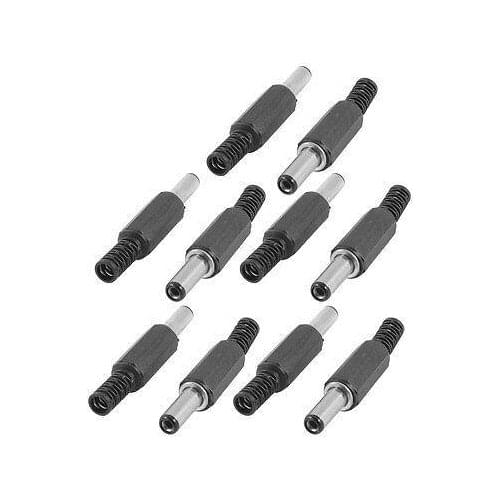 50 Pcs Black Plastic Cover 2.1x5.5mm Male DC Power Plug Jack Connector