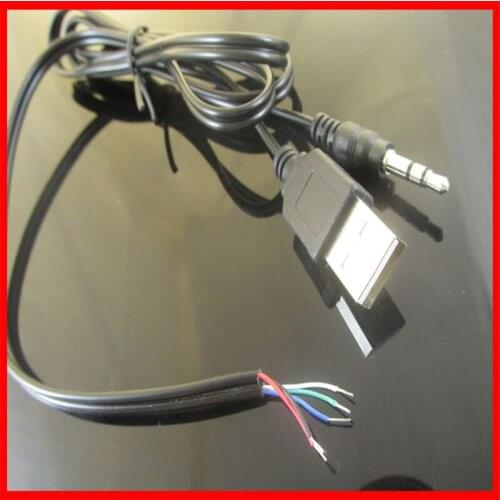 Single head 3.5 audio cable + USB cable 2 in 1 multimedia audio cable 5P