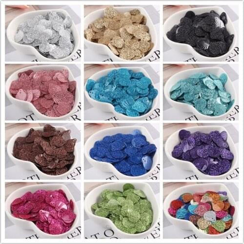 10g/150pcs/bag 13mm Glitter Shell Shape PVC Loose Sequins Paillettes Sewing Embellishment Findings Wedding Craft DIY Accessories