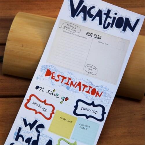 Flocking Travel Paper Stickers Set Die Cut For DIY Scrapbooking Bullet Journal Sticker Kits TN Photo Album Card Making S125