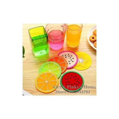 Fruit Shape Silicone Cup Coaster Anti-slip Mat Insulation Pad Creative Coaster Cup Mat