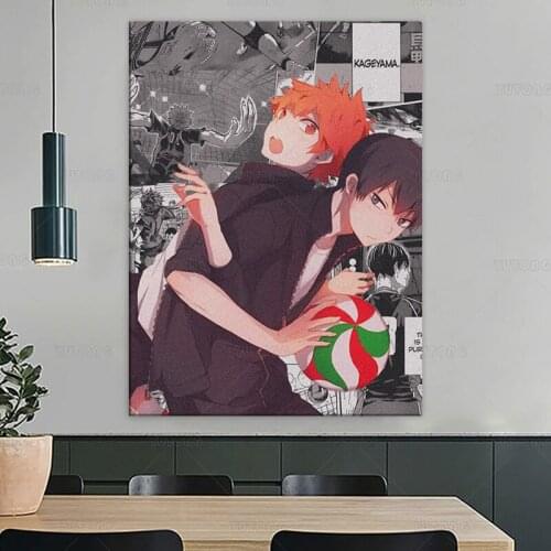 Hinata and Kageyama Haikyuu Anime Canvas Home Decor Painting Wall Art Manga Decoration Prints Dorm Living Room Bedroom Poster