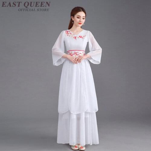 Chinese folk dance costume clothing hanfu ancient fan dance traditional Chinese dance costumes Stage dance wear FF930