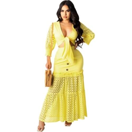 2 Piece Set Dashiki Traditional African Two Piece Set Women Africaine Print Bodycon Tops And Skirts Africa Clothes Matching Sets