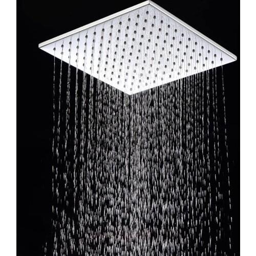 Brass Bathroom Shower Head Chrome Square Rain Shower Heads Shower Arm Wall Mouned and Ceiling Mounted