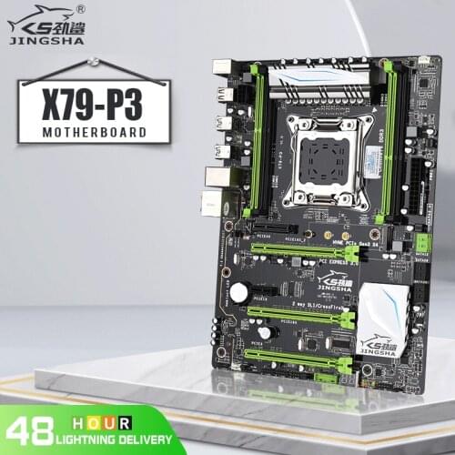 JINGSHA X79 P3 Motherboard Support Intel Xeon LGA2011 V1/V2 CPU MATX USB3.0 SATA3 PCI-E NVME M.2 SSD 4 Channel DDR3 Up to 128GB