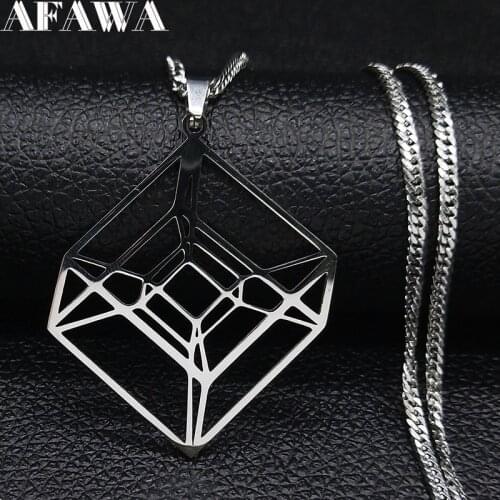 2021 Fashion Stainless Steel Geometric Neckless Women Silver Color Choker Necklace Jewelry joyeria acero inoxidable mujer N19159