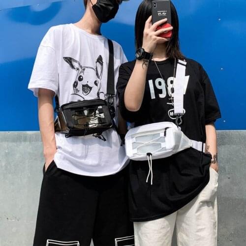 Street Style Chest Bag Unisex Shoulder Bag Casual Travel Phone Pouch Leather Hip Waist Pack Men Crossbody Bags Belt Fanny Pack