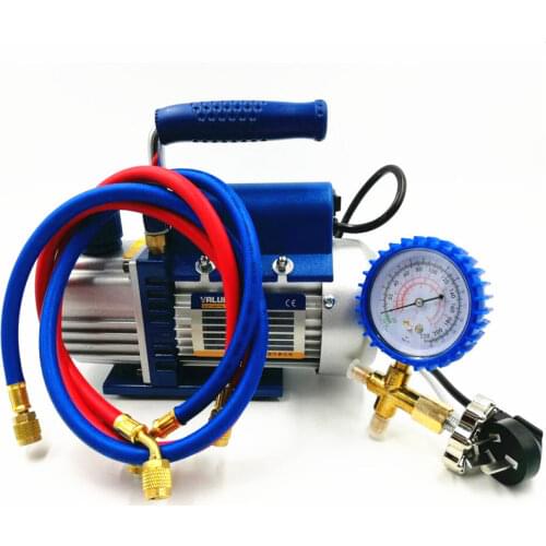 150W Vacuum Pump FY-1H-N Air Condition Add Fluoride Tool Vacuum Pump Set With Refrigerant Table Pressure Gauge Refrigerant Tube