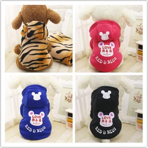 2020 NEW Cartoon Printed Pet Costume Hoodie Autumn and Winter Dog Cat Clothes Brand Small Dog Coat for Cats Chihuahua 4