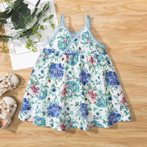Baby Girl Clothes Infant New Born Girls Dress Toddler Baby Girls Outfits Cotton Comfortable Flower Ruffle Sling Summer Dress