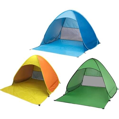 Beach Tent Automatic Pop Up UV Tents With Pegs Storage Bag Childrens Sun Shelter Outdoor Camping UV Protection Tents