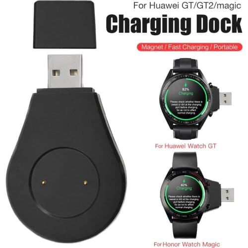 Portable USB Cable Charging Dock Stand For Huawei Watch GT / GT2 Power Magnetic Watch Charger For Honor GT 2 Dock Accessories