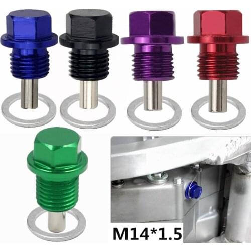 M14 X 1.5 8 Colors Auto Cleaning Easy Installation Magnetic Aluminum Alloy Oil Drain Plug Oil Sump Screw General Accessories