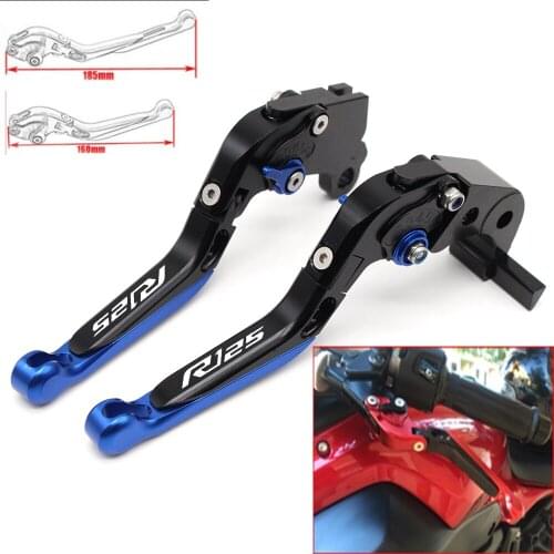 Motorcycle CNC Adjustable Foldable brake Clutch Levers for Yamaha YZFR125 YZF R125 2008-2011 2009 2010 with Logo(R125)