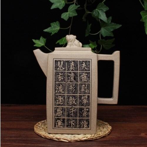 Recommended undressed ore violet arenaceous northern wei dynasty statues teapot certificate holding a pot of pictures