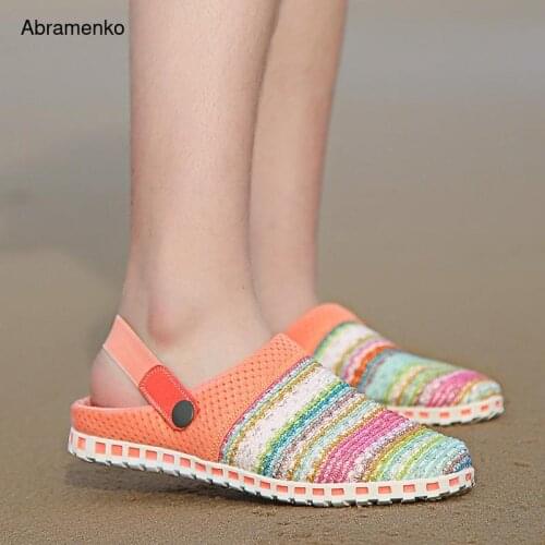 New Men Women Summer Sandals Mesh Breathable Padded Beach Flip Flops Shoes Solid Flat Bath Home Outdoor Slippers Size 35-46