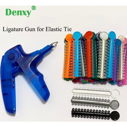 Denxy 1pc Dental Instrument Ligature Gun Shooter Used Dispenser For Elastic Ties Orthodontic Ligature Tie Gun Tool ortho brace