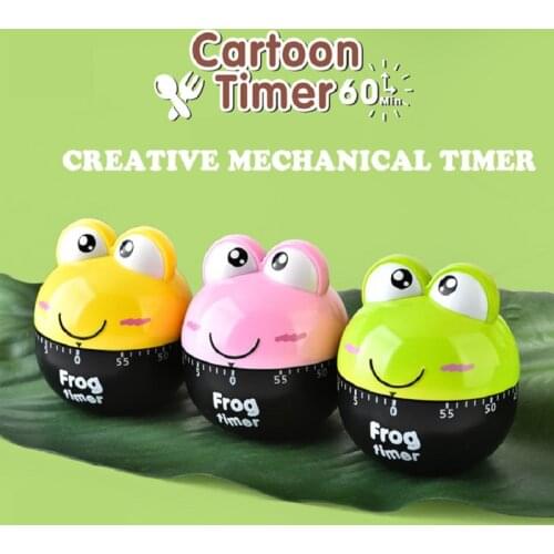 NEW Creative Cute Frogs Kitchen Mechanical Timer 60 Minutes Cooking Dial Timer Reminder For Shop Home Kitchen Gadget Gift