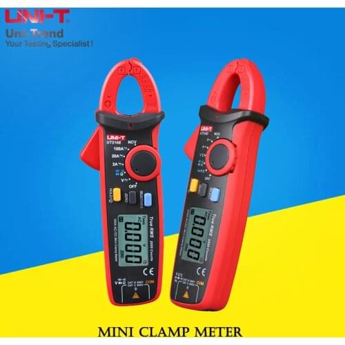 UNI-T UT210A/UT210B/UT210C/UT210D/UT210E Mini Clamp Meter; Auto Range Ammeter/VFC/NCV/Temperature Test