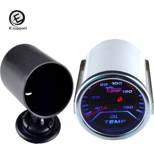 EE support Hot Car Universal 2" 52mm Oil Temp Gauge Meter Dial + Pod Holder LED Light Oil Temperature Indicator Auto Accessories