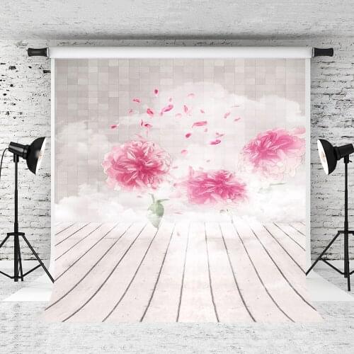 VinylBDS 10x10ft Spring Photograpic Background Prairie Statue Balloon Photography Backdrop Scenic Washable Photo Backgrounds