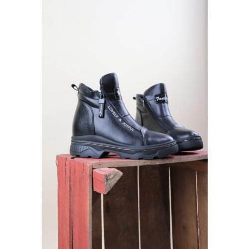 20k320-1 Fill Heel Women Winter Shoes--20k320-1-Black-36