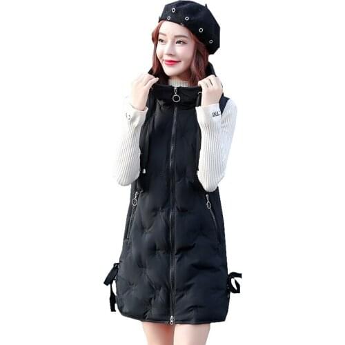 Women Winter Hooded Windproof Big Pocket Embroidery Midi Warm Coat Puffer Jacket Cotton Padded Parkas Outwear Overcoat