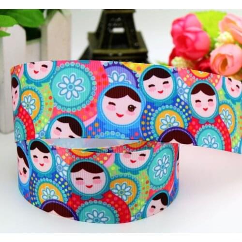 1.5'' Free shipping doll printed grosgrain ribbon hairbow headwear party decoration diy wholesale 38mm D512