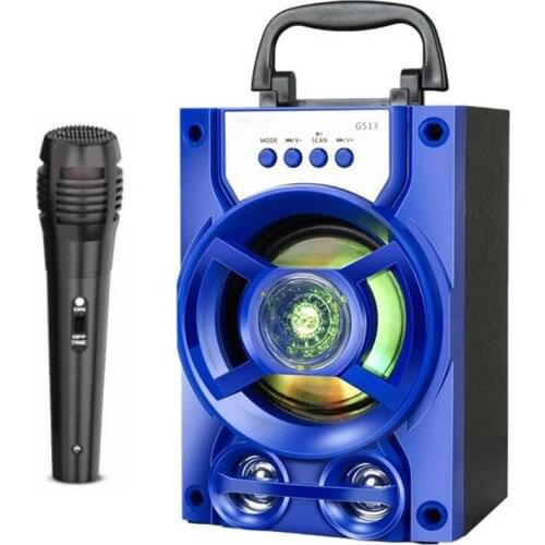 Outdoor Wireless bluetooth 5.1 Surround Sound Loudspeaker Portable Mini LED Light Speaker For Meetings/Dancing/Stores
