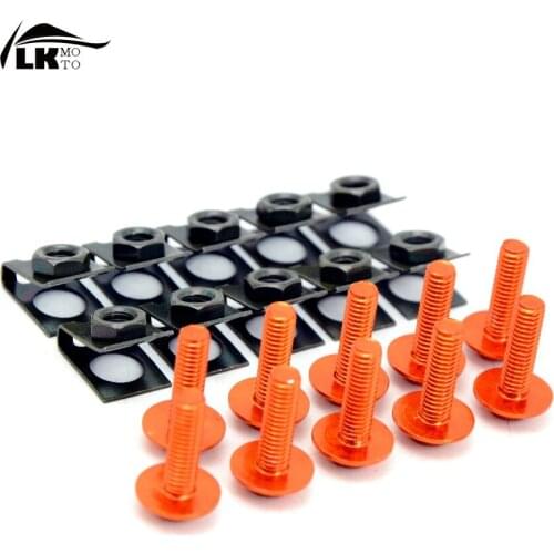 10pcs 6mm Superior quality CNC Motorcycle Fairing body work Bolts Screws For 200 200 EXC 200 XC 200 XC-W 250 EXC