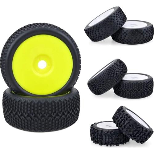 4PCS 1/8 RC Wheels 120MM 112MM Rubber Tires Hub Tire Hex 17mm Wheel for 1/18 RC Car Off Road Crawler Buggy Traxxas HSP Wltoys