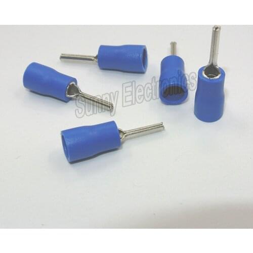 50pcs 16-14AWG Insulated Pin Terminals Electrical Splice Crimp Connector Auto Wiring