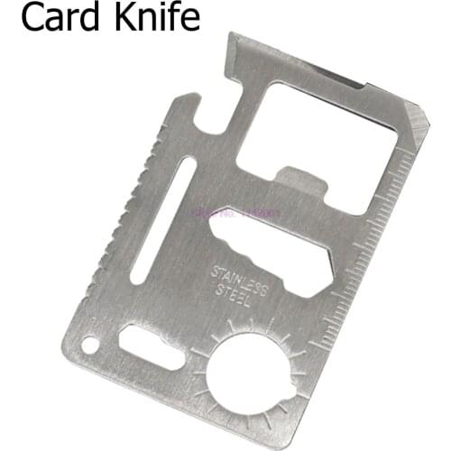 500PCS Multi Tools 11 in 1 Multifunction Outdoor Hunting Survival Camping Pocket Wallet Military Credit Card Silver Wrench