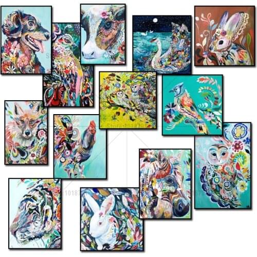5D Diamond Painting Color Animal tiger Cross Stitch Kit Diamonds Embroidery DMC Square Drill Diamond Mosaic Home Decoration icon