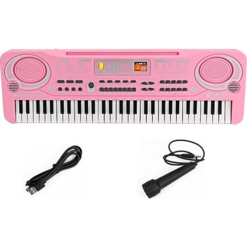 61 Keys Electronic Organ USB Digital Keyboard Piano Musical Instrument Kids Toy with Microphone electric piano for children kids
